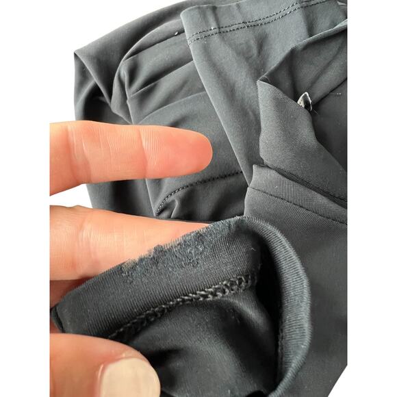 Lafayette 148 New York Black Draped Pleat Front Long Sleeve Top Size M - Picture 11 of 11